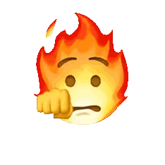 Fire Emoji with Fist Pointing