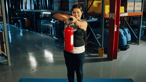Fire Extinguisher Covered The Lens GIF