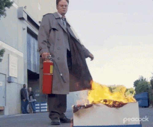 Fire Extinguisher For Parcel Fire GIF