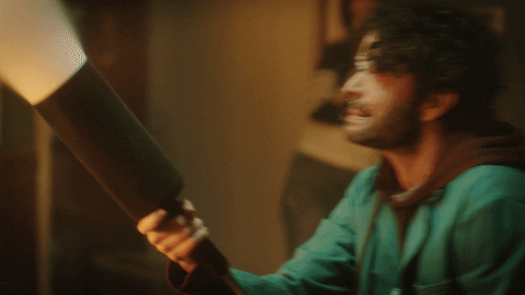 Fire Extinguisher To Stop The House Fire GIF