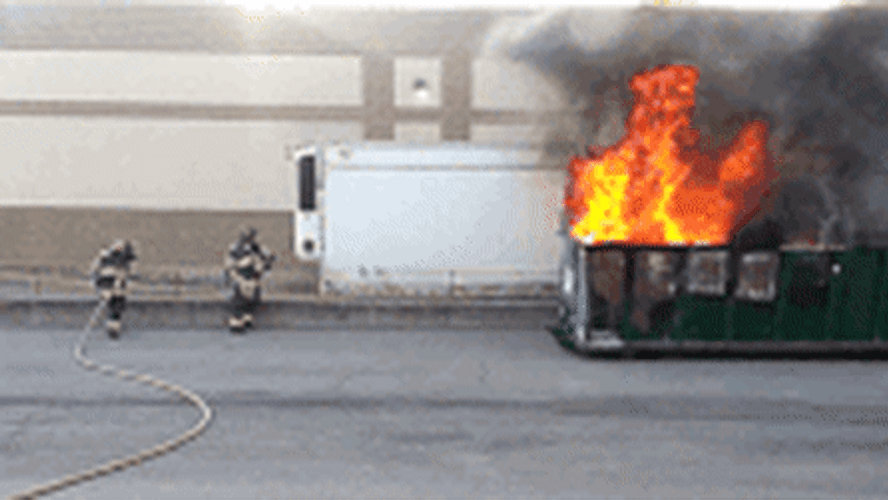 Fire Fighters Dumpster Fire GIF