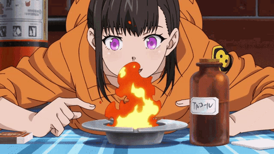 Fire Force Playing With Fireball GIF