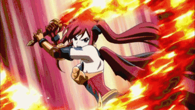 Fire Sword Magic Erza Scarlet GIF