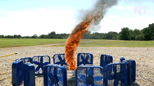 Fire Tornado Outdoor Experiment GIF