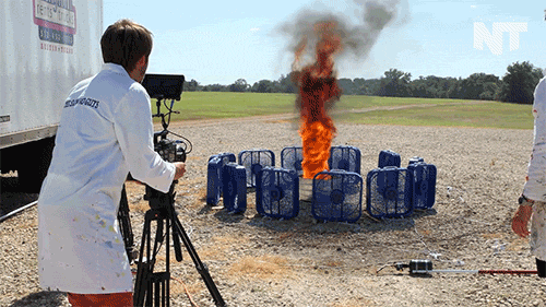 Fire Tornado Science Experiment GIF