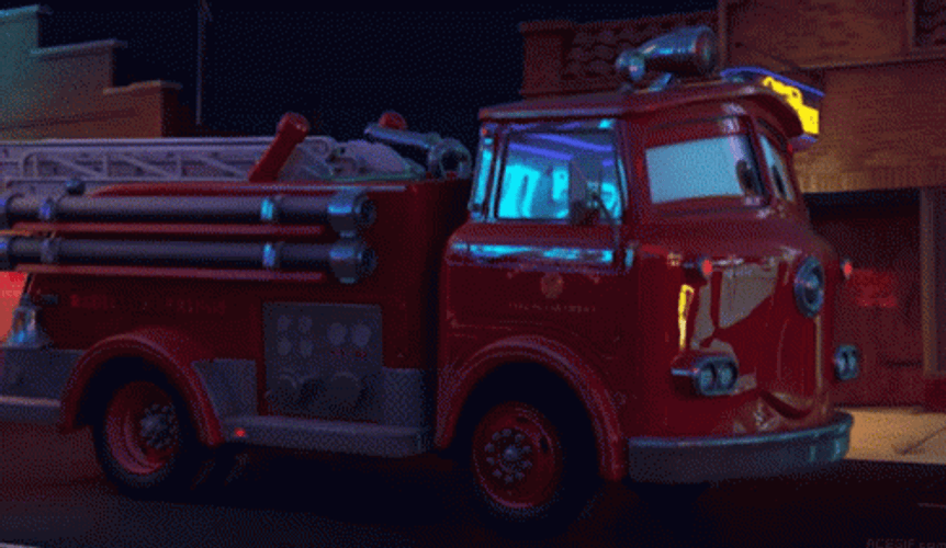 Fire Truck Red Dancing Cars Movie GIF