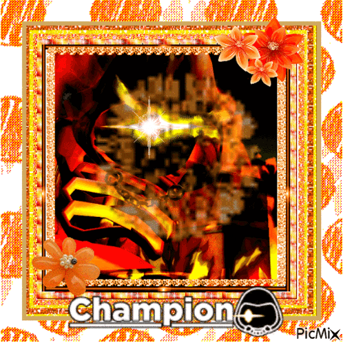 Fire With Champion Text GIF