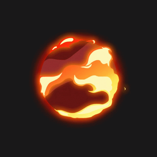 Fireball Fire Sprite Art Station GIF