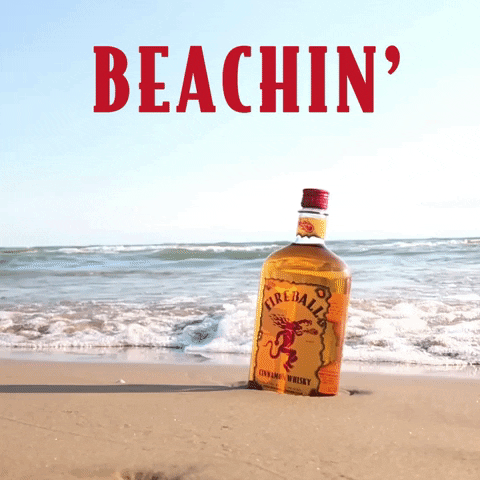 Fireball Happy Hour Beach GIF