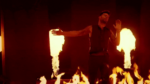 Fired Up Ricky Martin Burning GIF