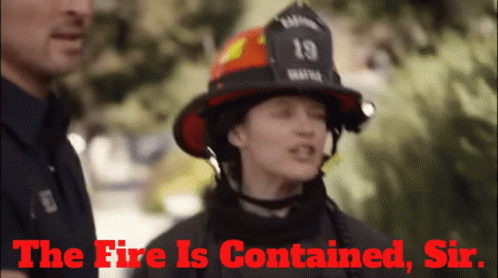 Firefighter With Number 19 On Helmet GIF