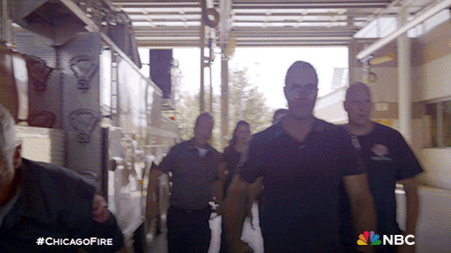 Firefighters Walking Hallway #Chicagofire GIF