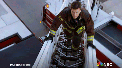 Fireman Climbing Ladder #Chicagofire GIF