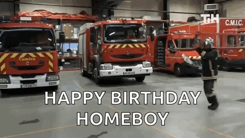Fireman Wearing Helmet Number 19 GIF