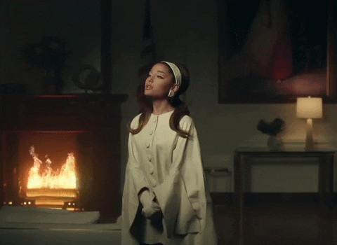 Fireplace And Ariana Grande GIF