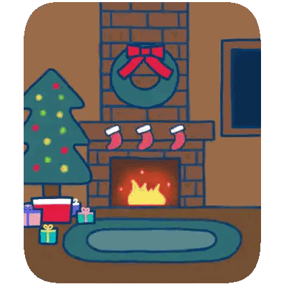Fireplace With Stockings