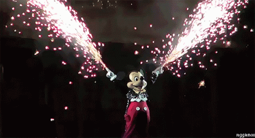 Firework And Mickey Mouse GIF