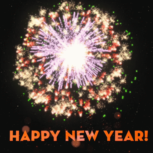 Firework Display Saying Happy New Year