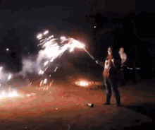 Firework Human Tricks GIF