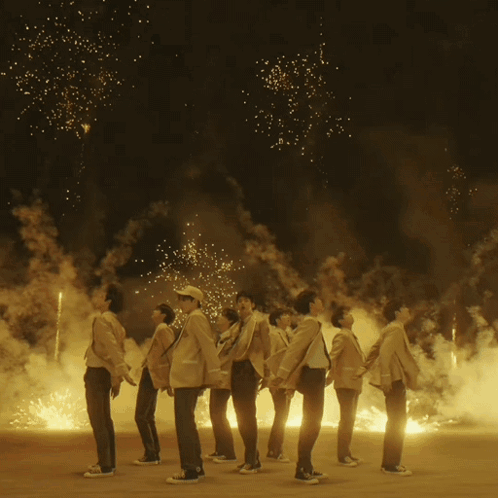 Firework &team Boys Group GIF