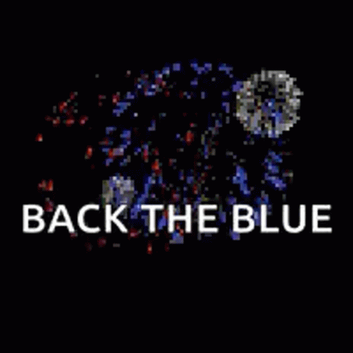 Fireworks Display Back the Blue