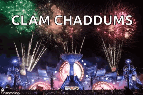 Fireworks Display Clam Chaddums