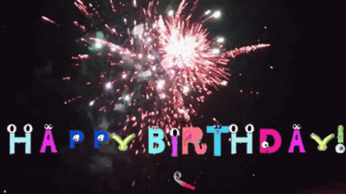 Fireworks Display Happy Birthday