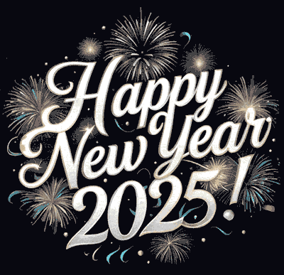 Fireworks Display Happy New Year 2025