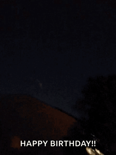 Fireworks Display Saying Happy Birthday