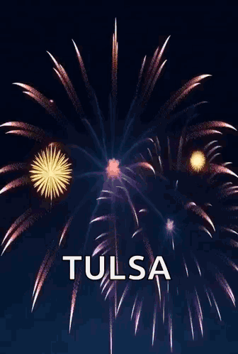 Fireworks Display Saying Happy New Year Tulsa