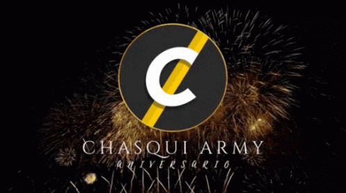 Fireworks Display with Chase Army Logo