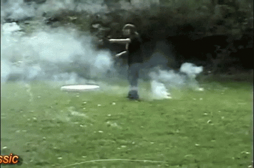 Fireworks Fail Man Hit On The Face GIF