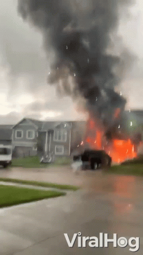 Fireworks Fail Set House On Fire GIF