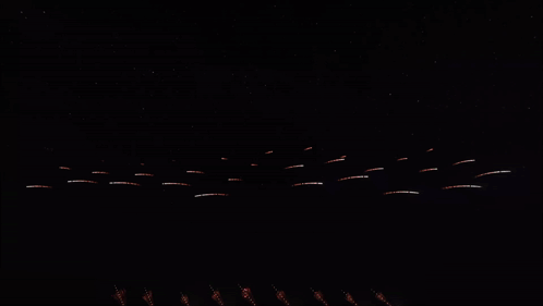 Fireworks Going Off in Dark