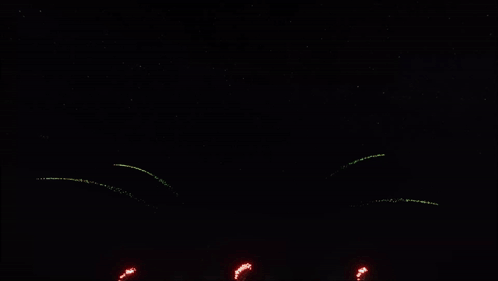 Fireworks Going Off in Dark