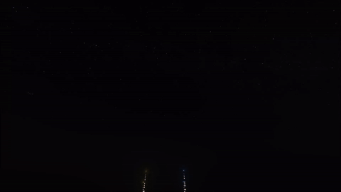 Fireworks in Night Sky