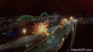 Fireworks Over Water GIF