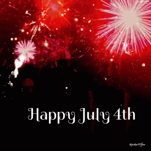 Fireworks Saying Happy July 4th