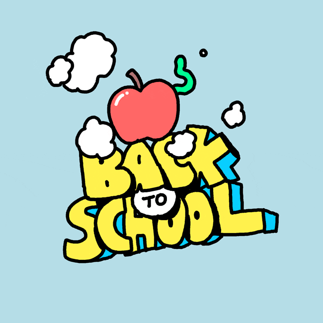 First Day Of School Back To School Art GIF