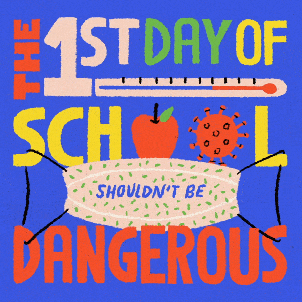 First Day Of School Digital Graphics Design GIF