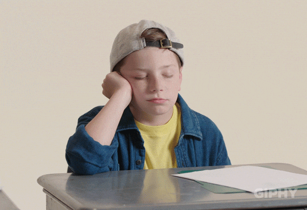 First Day Of School Drowsy Kid GIF