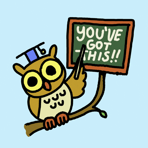 First Day Of School Professor Owl Animation GIF