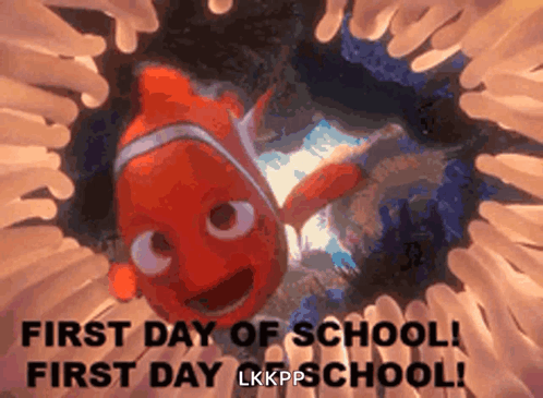 First Day Of School With Fish GIF