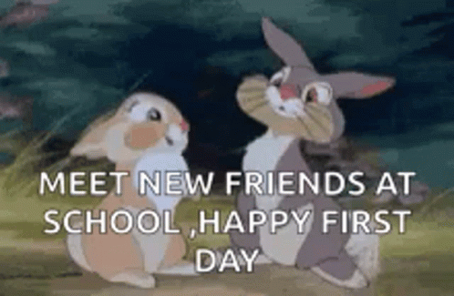 First Of The Month Friends Bunny GIF