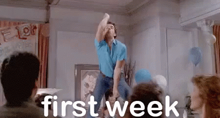 First Week Dance Work Anniversary Meme GIF