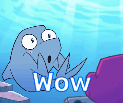 Fish Cartoon Saying Wow