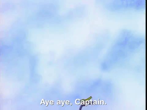 Fish Flying Saying Aye Aye Captain GIF