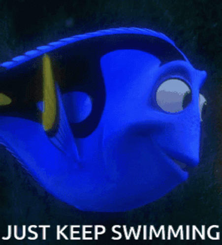 Fish Just Keep Swimming 451 X 498 Gif GIF