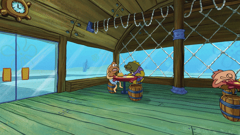 Fish Panic Spongebob Fire GIF