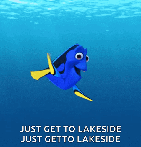 Fish Saying Just Get To Lakeside GIF